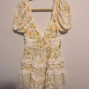 Altard State 'Aderny' Yellow Mini Dress NWT